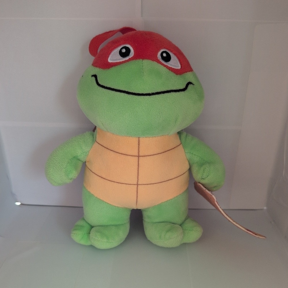 Teenage Mutant Ninja Turtles Tot Mutant Mayhem Raphael 7" Plush Soft Toy Pizza - Picture 1 of 16